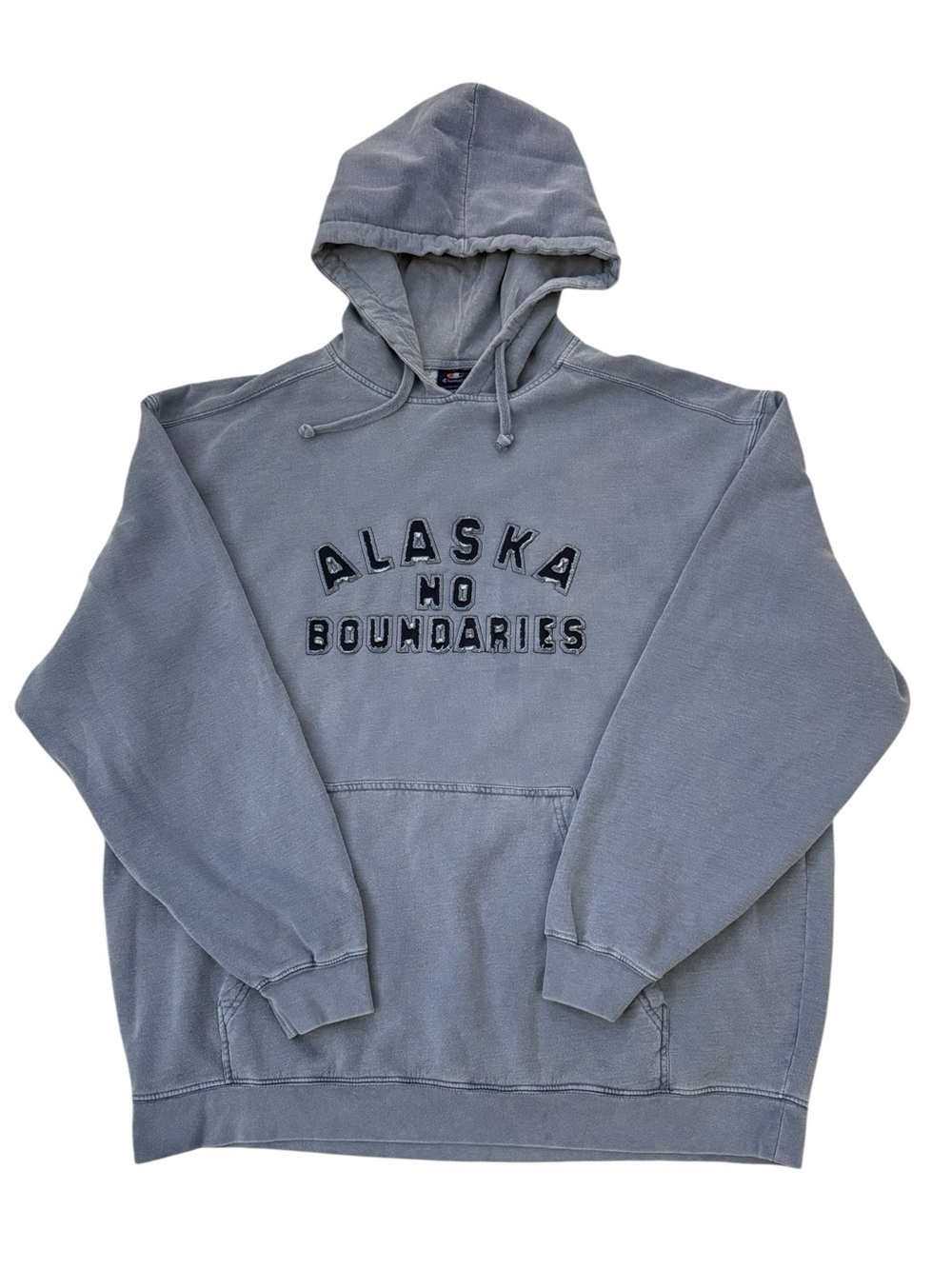 Champion Weathered Classics Alaska Hoodie XXL Blue Gray Oversized Gorpcore